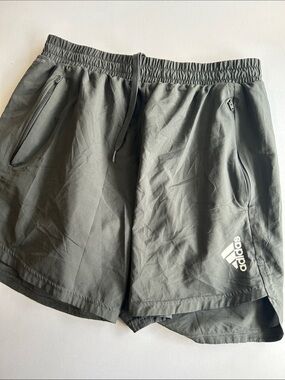 adidas Men's Charcoal Athletic Shorts with Logo